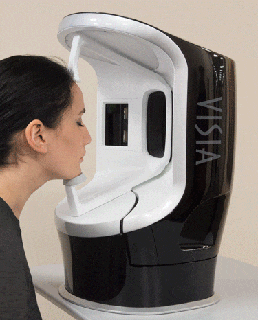 Animation GIF de l'appareil VISIA 7 permettant un diagnostic de peau intelligent au sein d'Anthèse Bordeaux