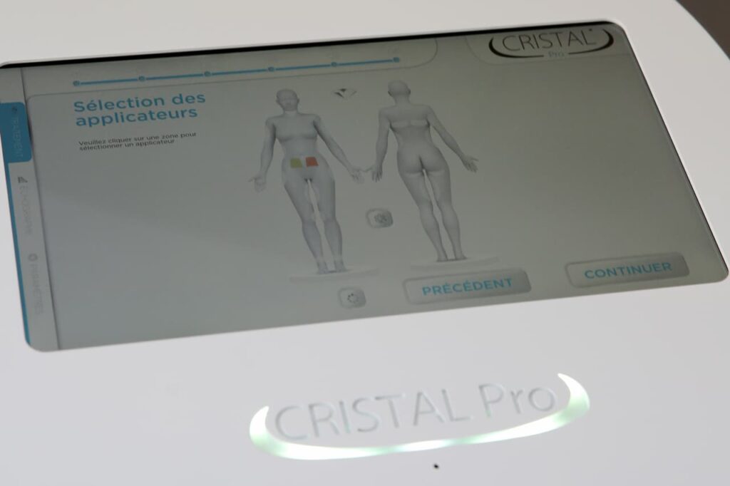 Machine de cryolipolise Cristal Pro® utilisée au sein du cabinet Anthèse à Bordeaux